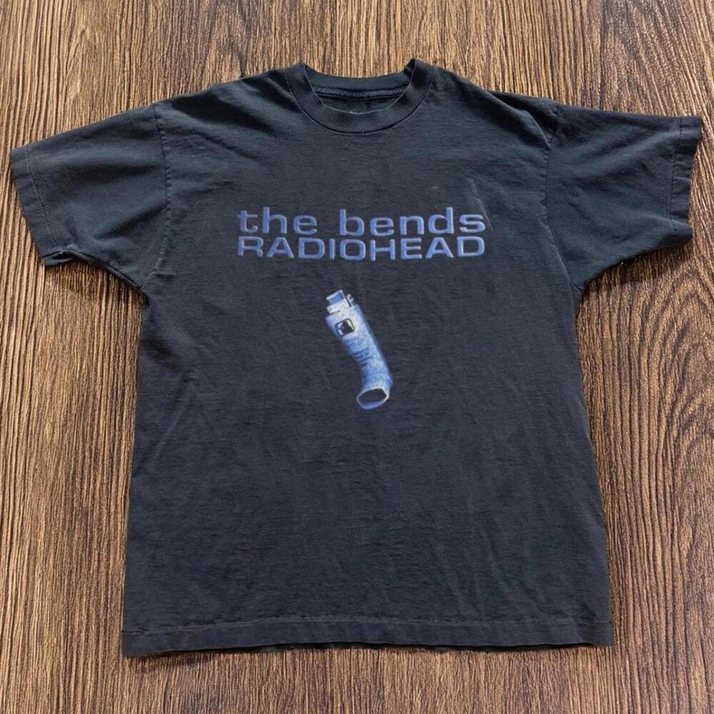 Gildan Men Black T-Shirt, Radiohead The Bends Black Cotton T-Shirt